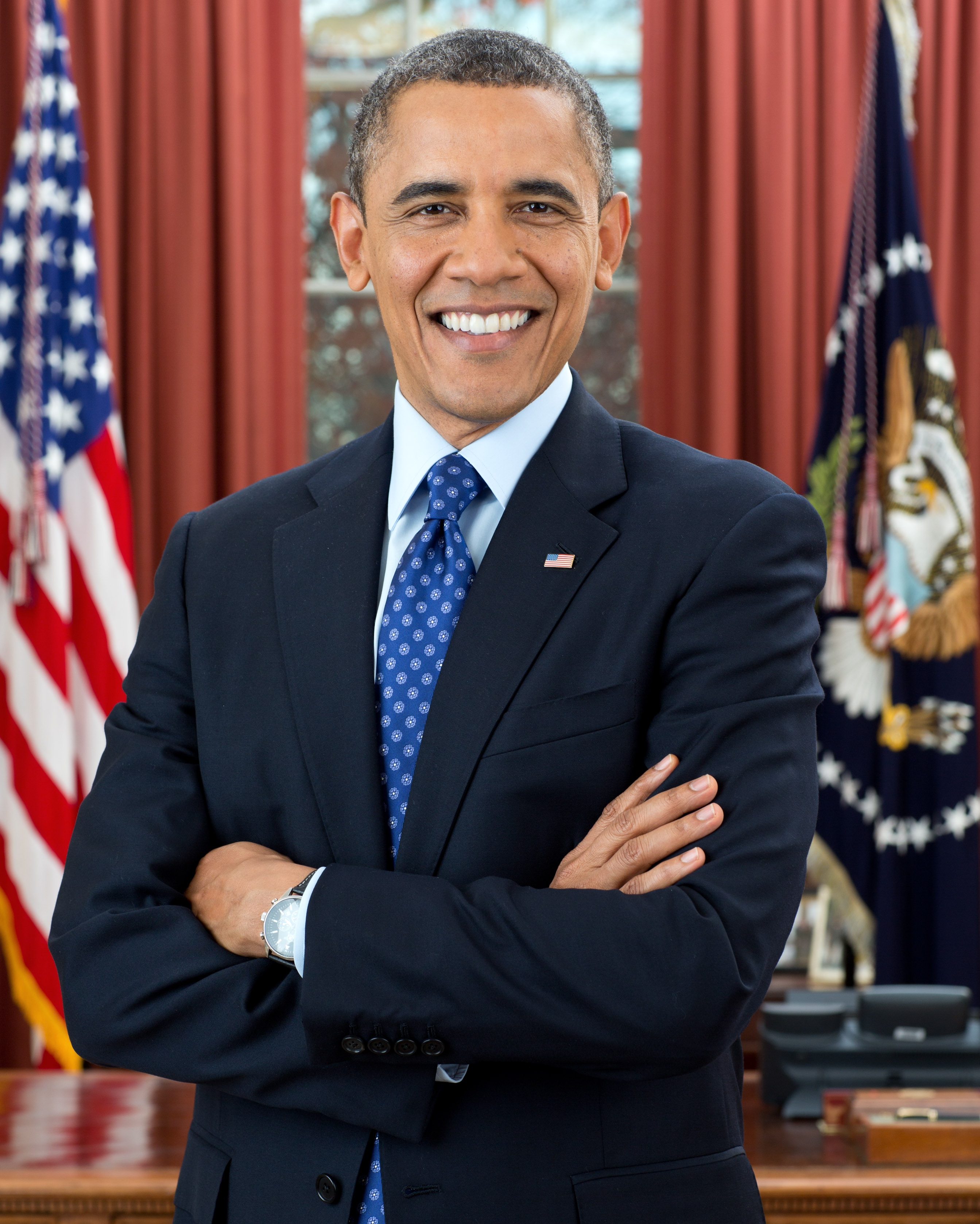 Official White House portrait of President Barack Obama